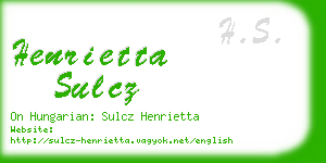 henrietta sulcz business card